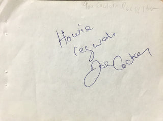 Joe Cocker Black & White Signed Cut