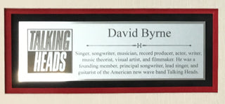 David Byrne Signed Cut Talking Heads