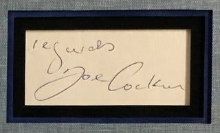 Joe Cocker Signed Cut Woodstock