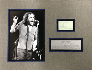 Joe Cocker Black & White Signed Cut