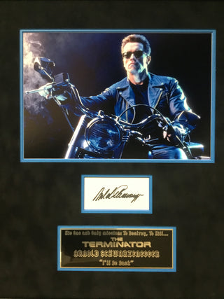 Arnold Schwarzenegger Terminator Signed Cut Motorcycle