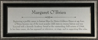 Margaret O'Brien-Child actress signed cut