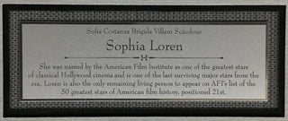 Sophia Loren signed cut