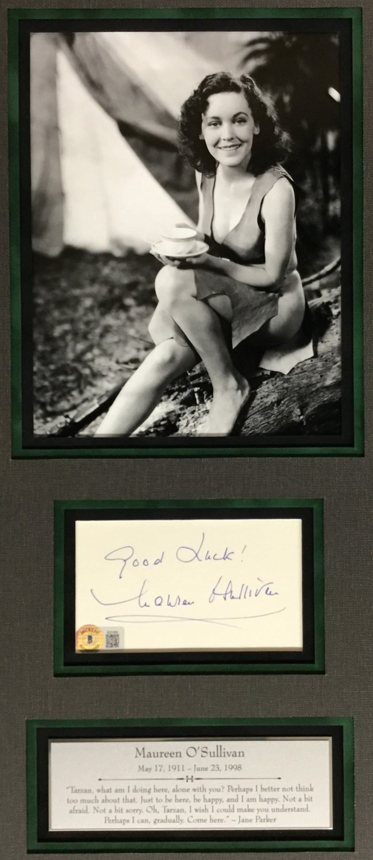Maureen O'Sullivan-Tarzan signed cut