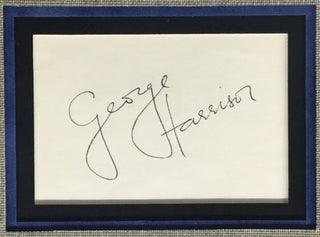 George Harrison The Beatles Signed Cut Display