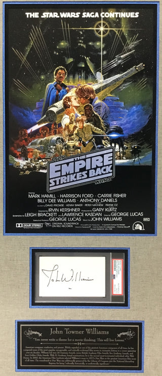 John Williams Composer Signed Empire Strikes Back Star Wars Signed Display