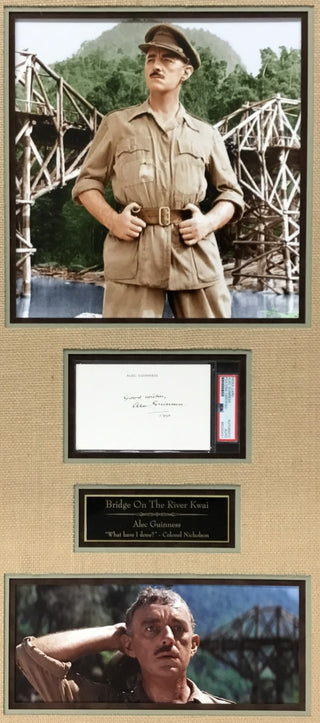 Alec Guinness Signed The Bridge On The River Kwai Display