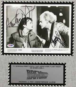 Michael J Fox & Christopher Lloyd Back To The Future Signed Photo