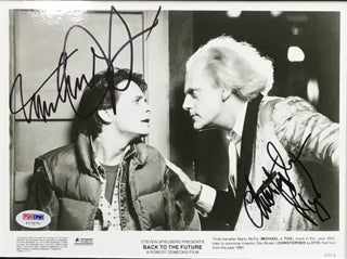 Michael J Fox & Christopher Lloyd Back To The Future Signed Photo