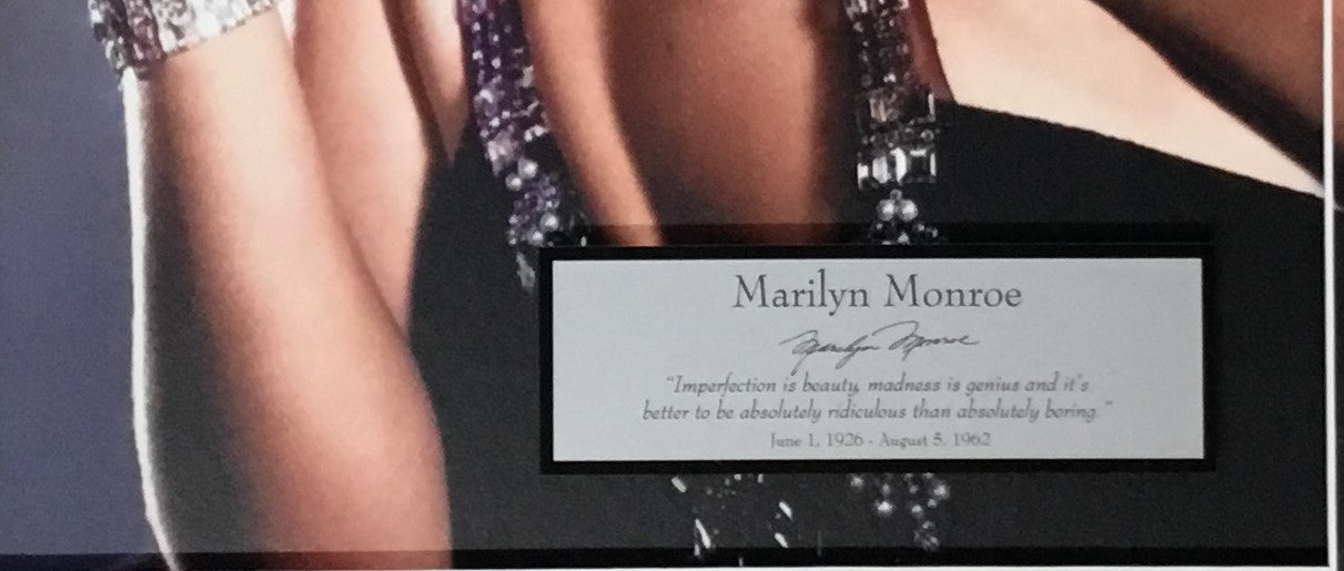 Marilyn Monroe Iconic Photo Laser Engraved Signature Series