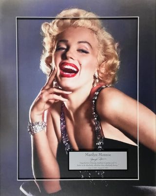 Marilyn Monroe Iconic Photo Laser Engraved Signature Series