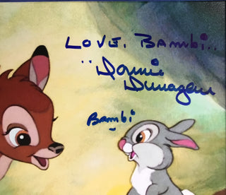 Walt Disney Bambi Signed Photo Voices of Bambi & Thumper