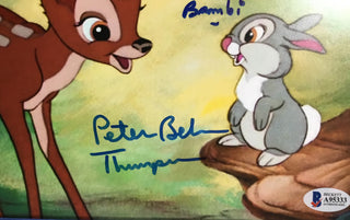 Walt Disney Bambi Signed Photo Voices of Bambi & Thumper