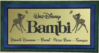 Walt Disney Bambi Signed Photo Voices of Bambi & Thumper