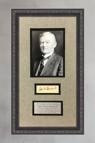 John Garner Signed Vice President to Franklin Roosevelt Cut Signature