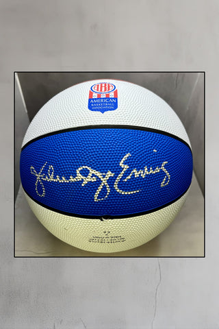 Julius " Dr J" Erving-Nets signed ABA basketball