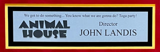 John Landis-Animal House signed cut