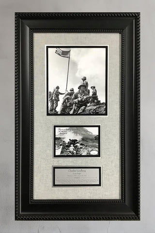 Charles Lindberg Flag Raising Iwo Jima Signed Photo