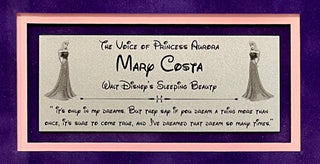 Mary Costa-Sleeping Beauty signed cut