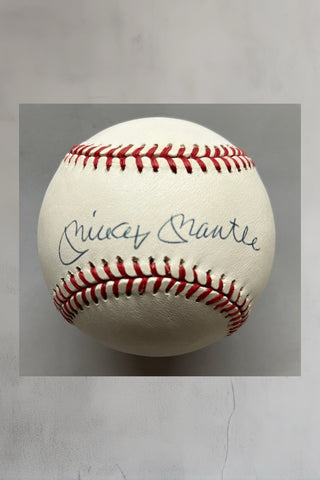 Mickey Mantle signed A.L. Baseball-JSA