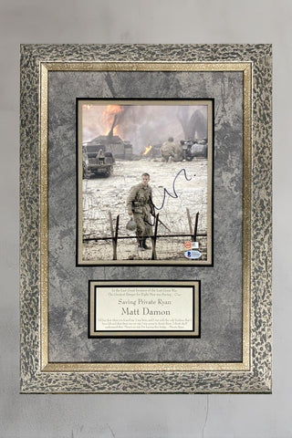 Matt Damon Signed Saving Private Ryan Photo