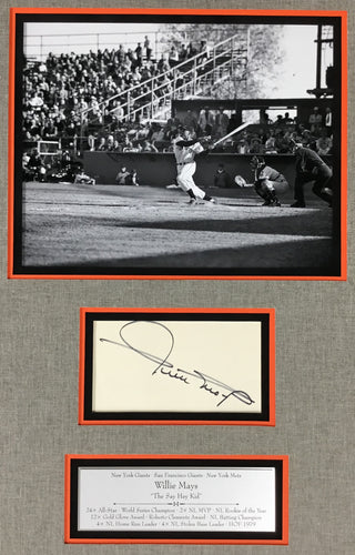 Willie Mays signed cut