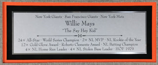 Willie Mays signed cut