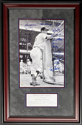 Thurman Munson 1st Game-Yankee Teammates signed display