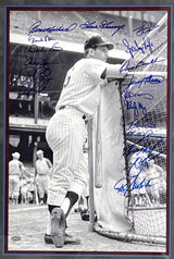 Thurman Munson 1st Game-Yankee Teammates signed display