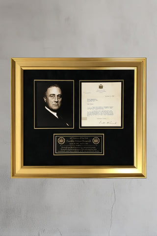 New York Governor Franklin D Roosevelt Signed Letter