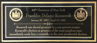 New York Governor Franklin D Roosevelt Signed Letter