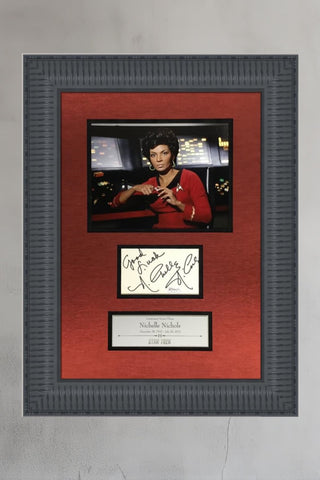 Nichelle Nichols-Star Trek signed cut