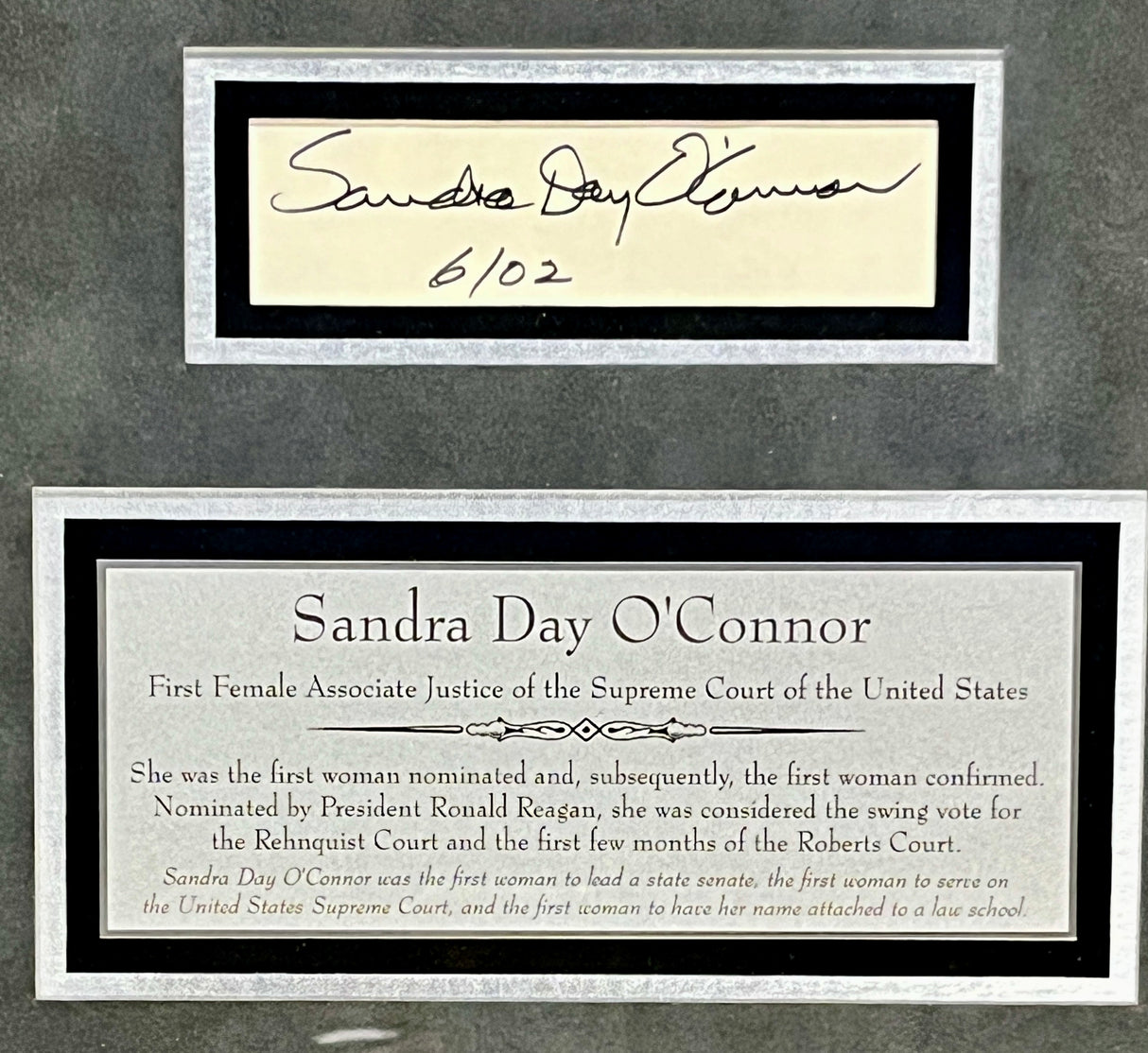 Sandra Day O'Connor signed cut
