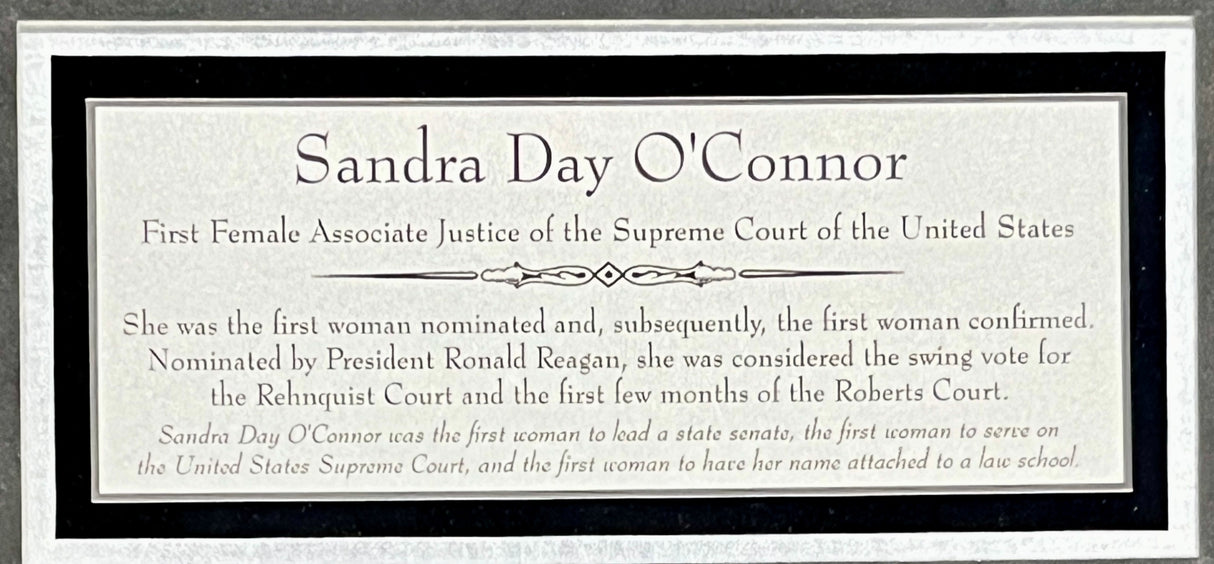 Sandra Day O'Connor signed cut