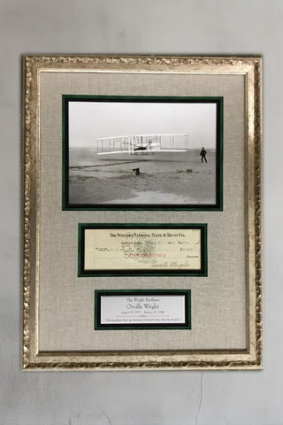 Orville Wright signed check