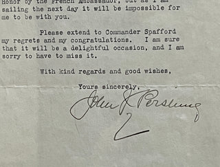 General John "Blackjack" Pershing signed letter