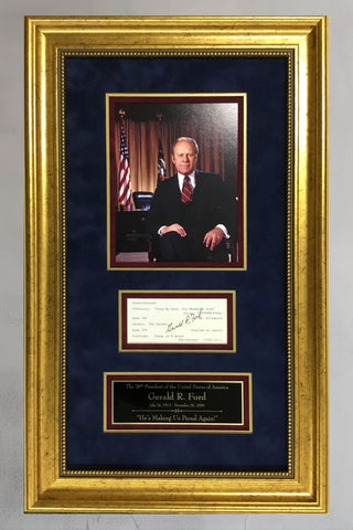 President Gerald R Ford Signed 1974 Cut Signature