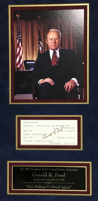 President Gerald R Ford Signed 1974 Cut Signature