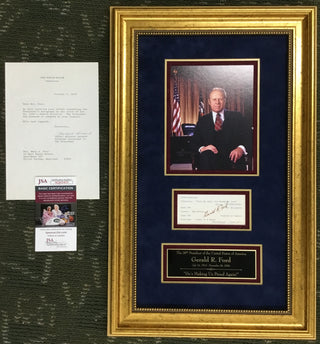 President Gerald R Ford Signed 1974 Cut Signature