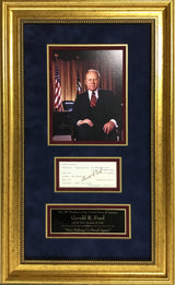 President Gerald R Ford Signed 1974 Cut Signature
