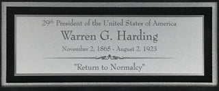 President Warren G Harding Signed 1923 Bank Check