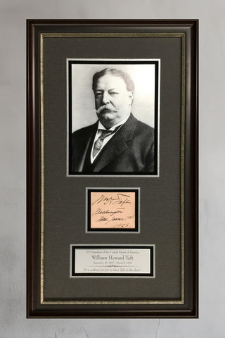 President William H Taft Signed 1928 Signed Cut Signature