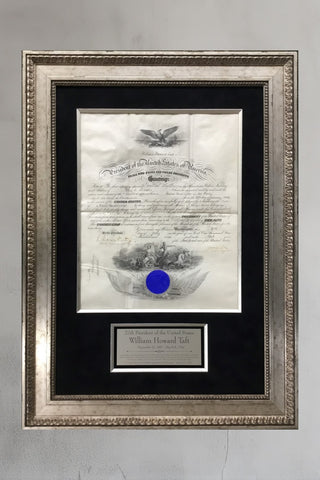 President William H Taft Signed Appointment Document