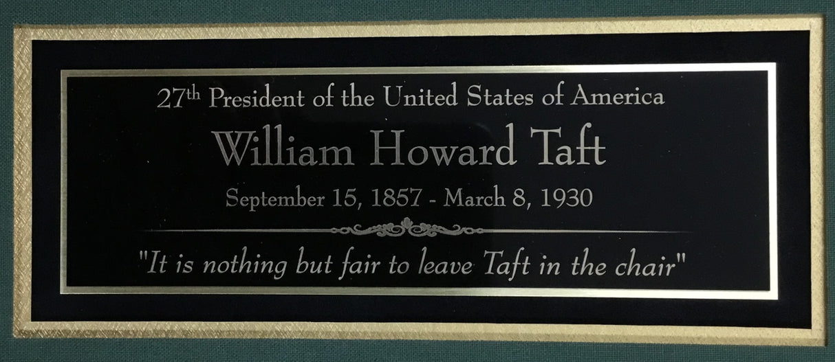 President William H Taft Signed Cut Signature