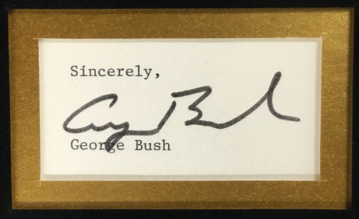 U.S. Presidents-Obama, Bush, Clinton, Bush, Carter signed display-JSA/PSA