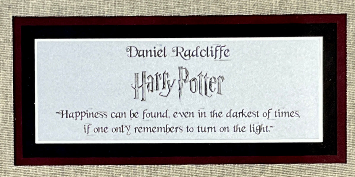 Daniel Radcliffe Address Daniel Radcliffe signed 11x14 – The Million Dollar Gallery