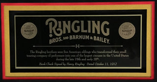 Henry Ringling signed check