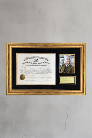 President Theodore Roosevelt Signed Postmaster Appointment Document