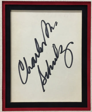 Charles Schulz signed cut