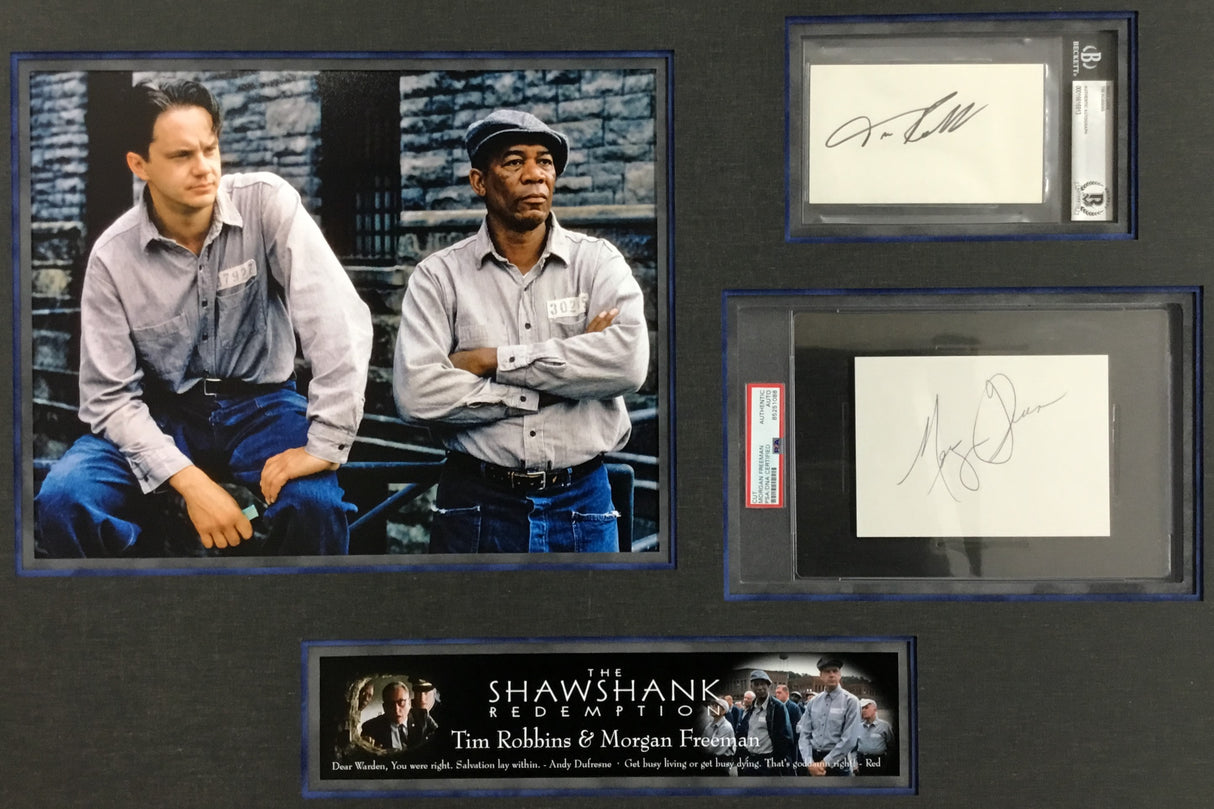 Morgan Freeman/ Tim Robbins signed photo
